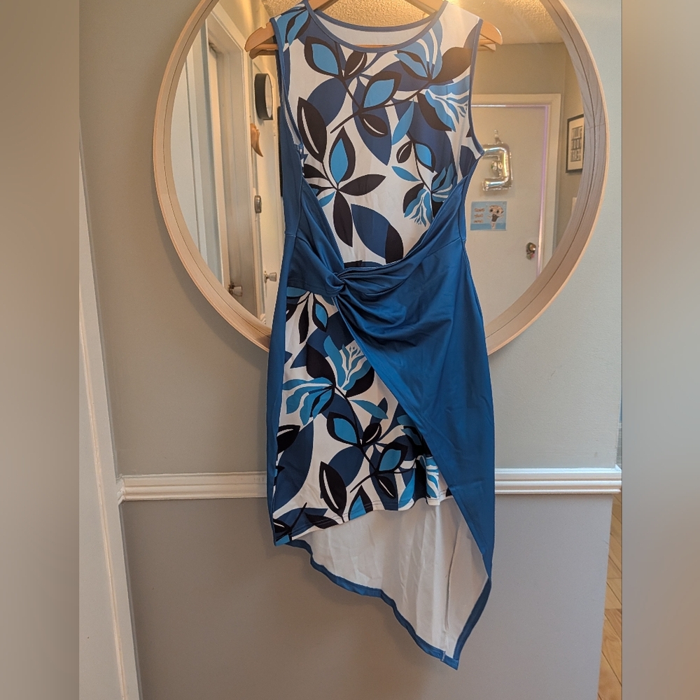 Blue Floral Dress - Picture 2 of 8